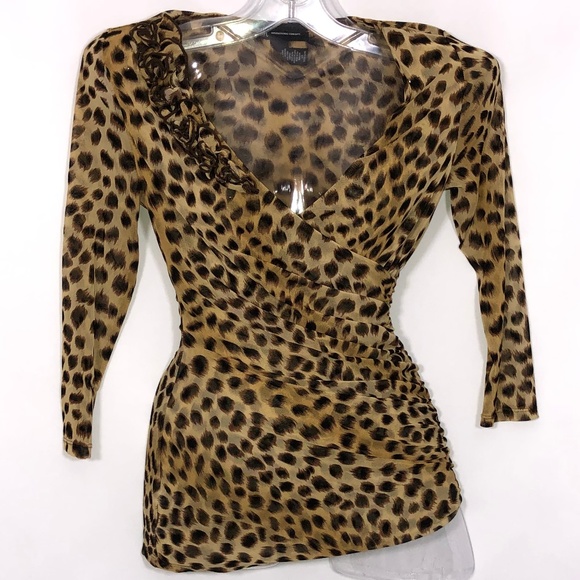 INC International Concepts Tops - INC International Concepts animal print rushing